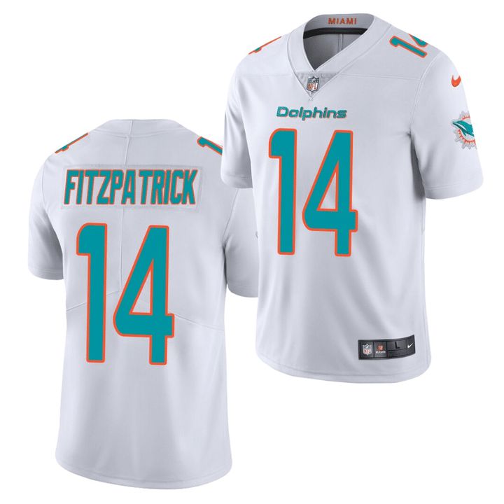 Men Miami Dolphins 14 Ryan Fitzpatrick Nike White Limited NFL Jersey